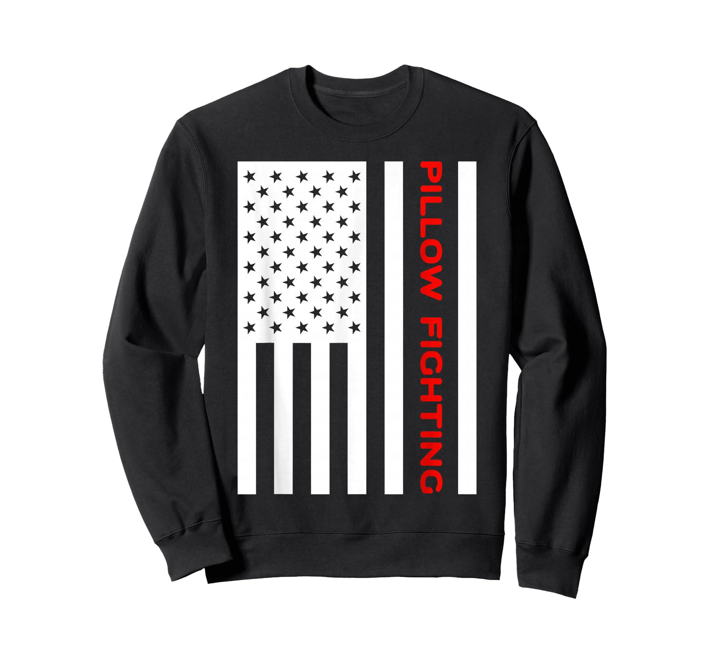 Pillow Fighting - Fighting with American Flag T-Shirt