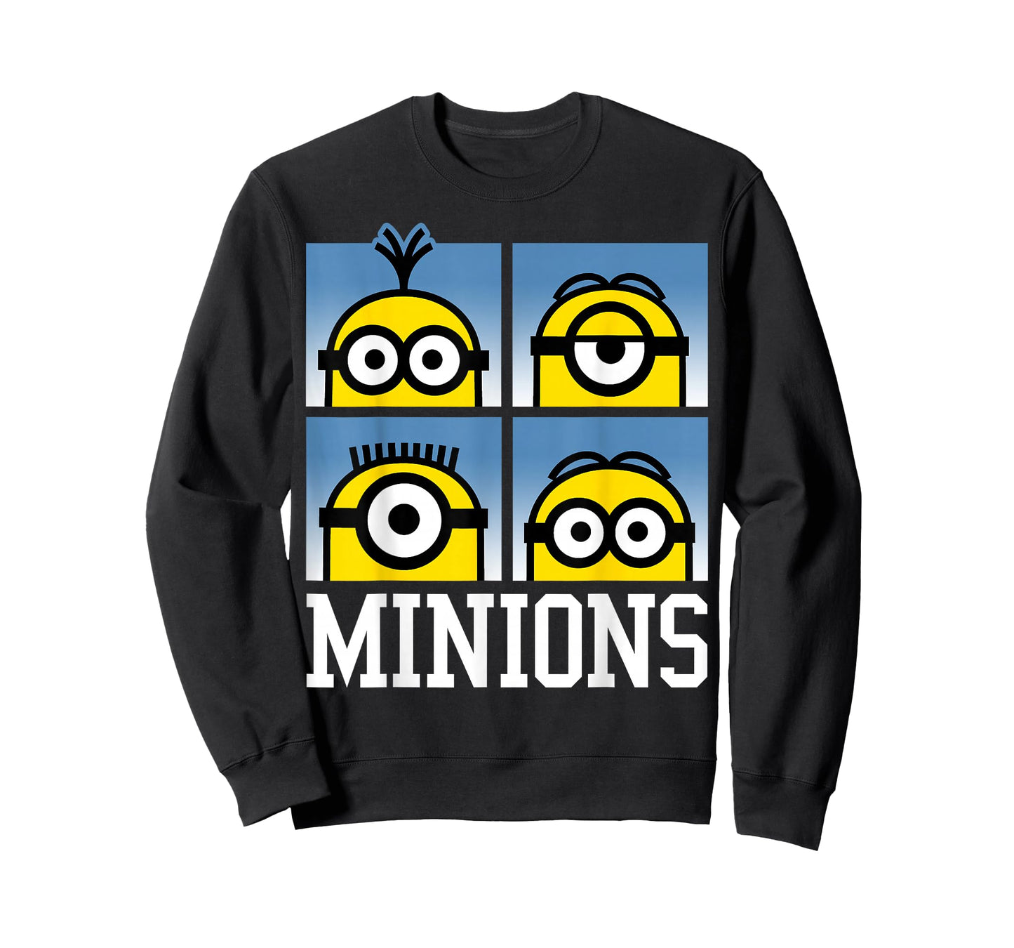 Despicable Me Minions Minions Bust Portrait Grid Logo T-Shirt Small