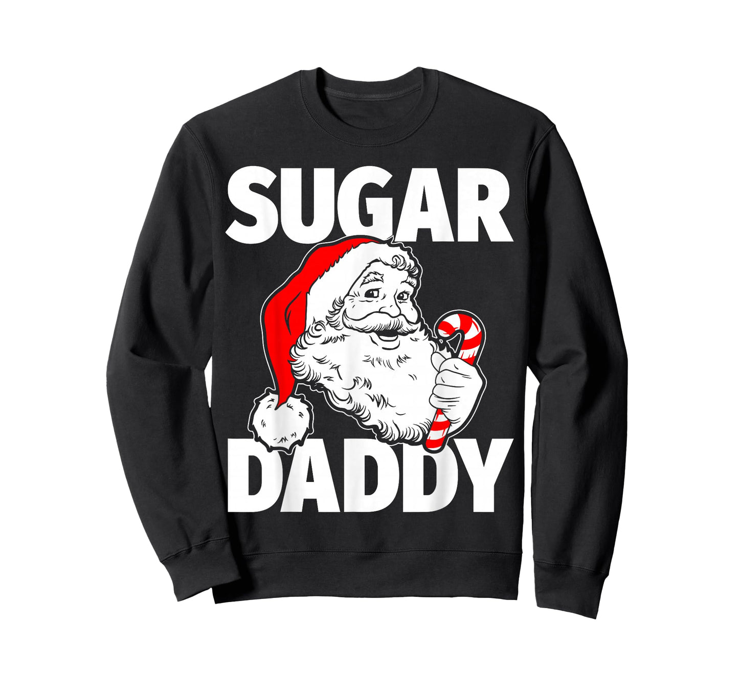 Sugar Vintage Daddy Santa Claus Candy Cane Adult Christmas T-Shirt