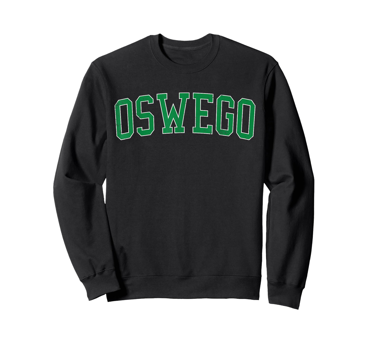 Vintage Oswego IL Distressed Green Varsity Style T-Shirt
