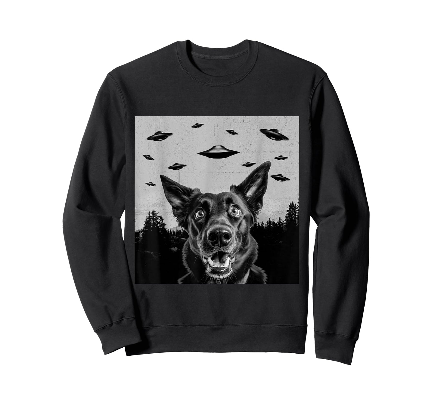 Alien UFO Funny Dutch Shepherd Dog Lover Men Women Kids T-Shirt