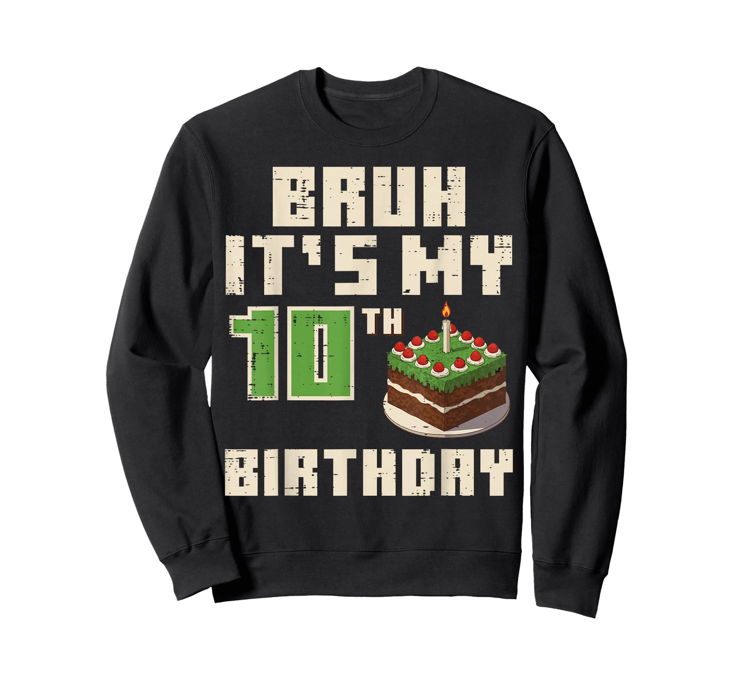 10th Birthday Pixel Gamer 10 Year Old Gaming Bday Boys Kids T-Shirt