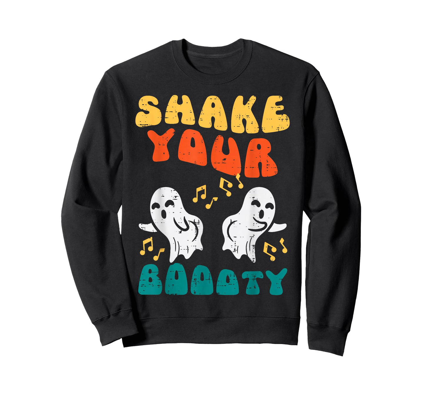 Shake Your Boooty Ghosts Groovy Retro Halloween Men Women T-Shirt