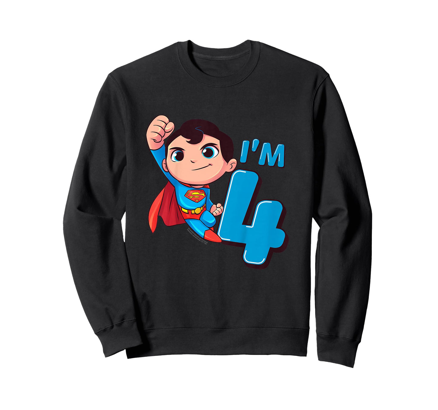 Kids Superman 4th Birthday Cute I'm 4 T-Shirt
