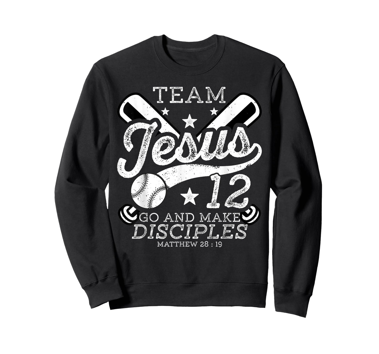 Jesus and Baseball Team Jesus Christian Matthew 28:19 Verse T-Shirt
