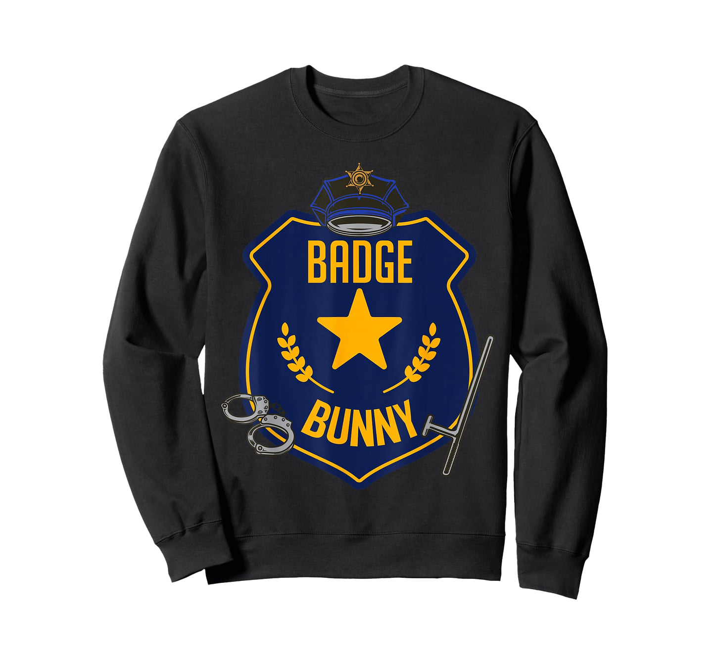 Badge Bunny Police Officer Policeman Handcuffs Easter Rabbit T-Shirt