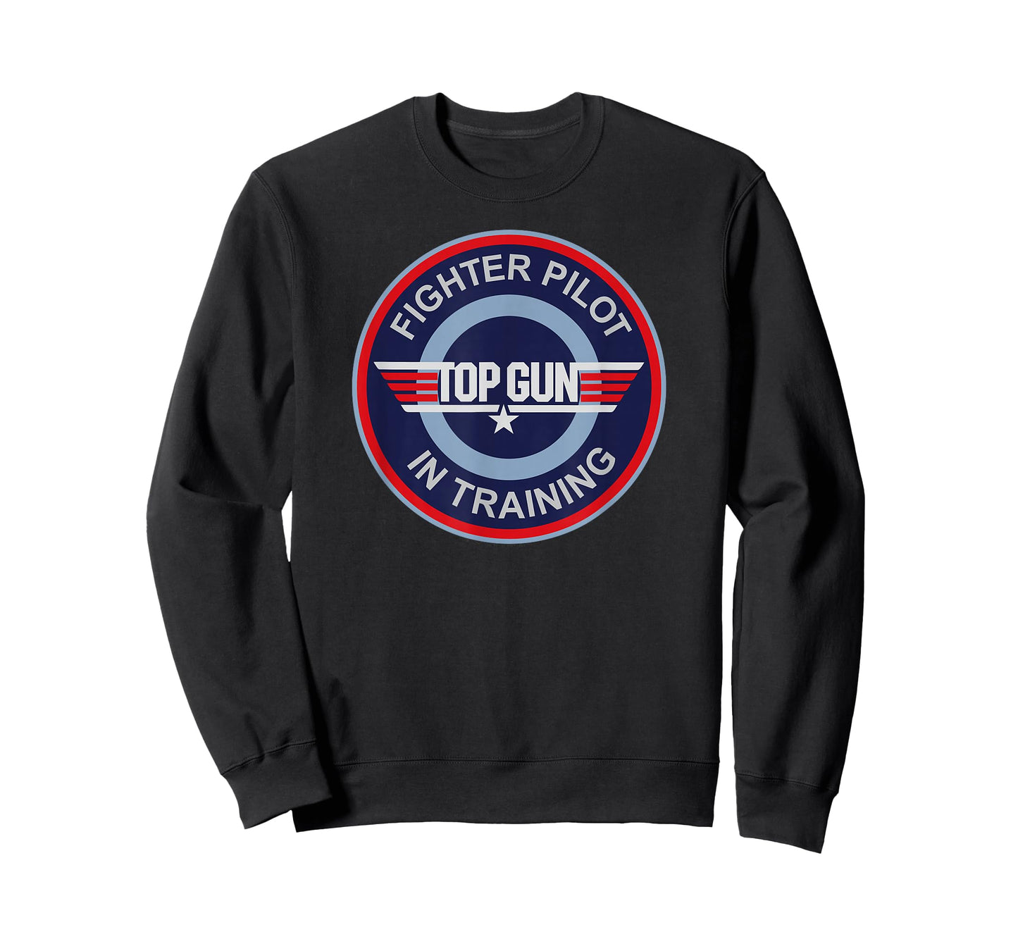 Top Gun Fighter Pilot in Training Round Logo 80's Movie T-Shirt