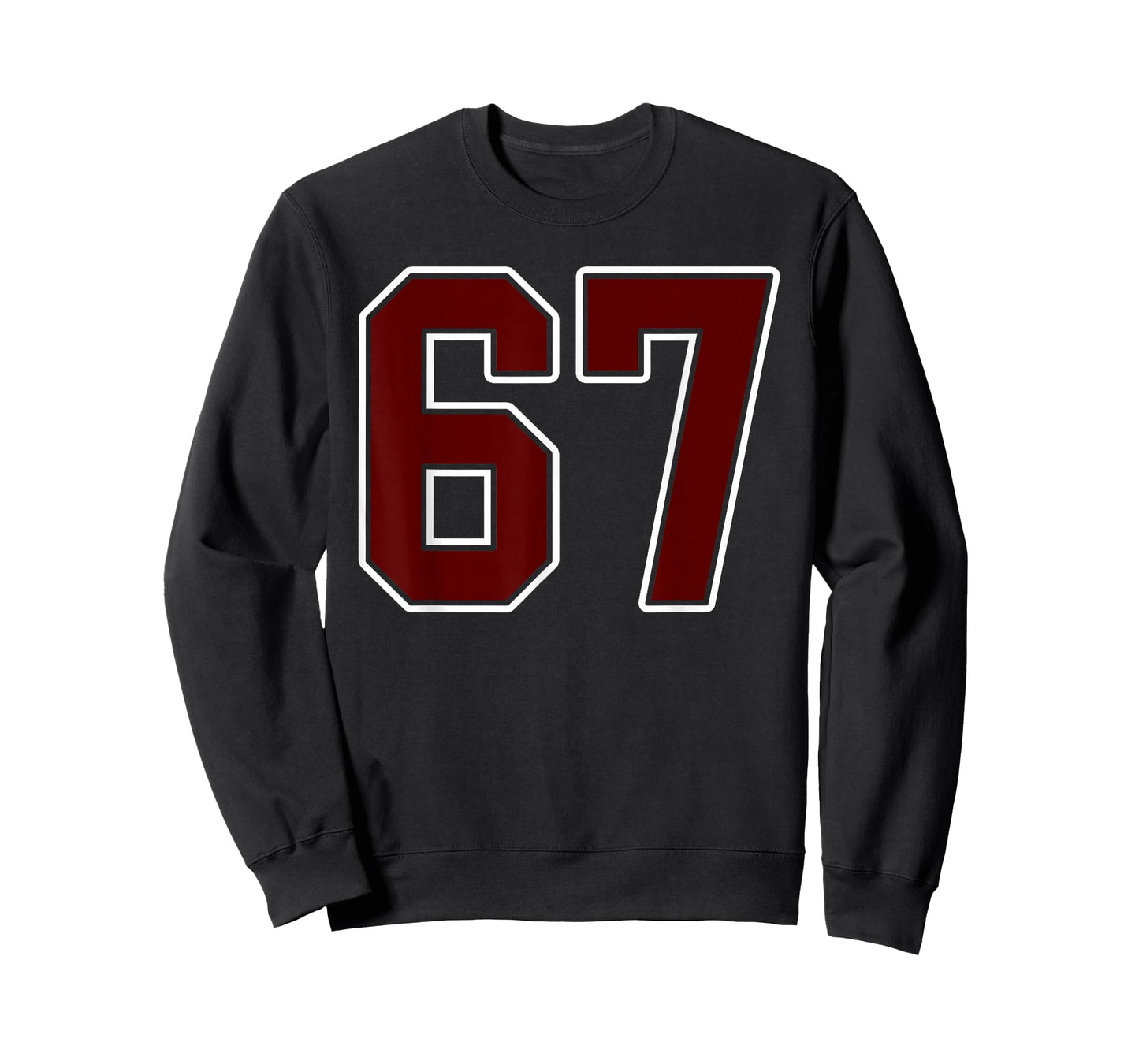 Maroon and White Number 67 Jersey Player Uniform #67 Fan T-Shirt
