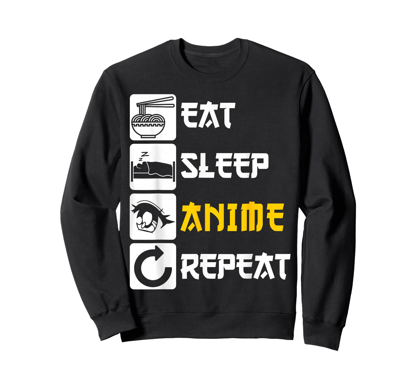 Eat Sleep Anime Repeat | Manga Japan Saying Cosplay K-Pop T-Shirt
