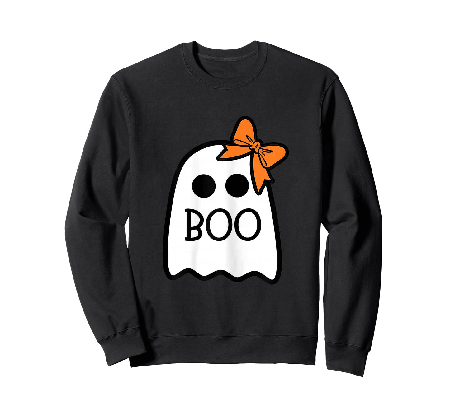 Girls Halloween Ghost with Bow Boo Costume T-Shirt