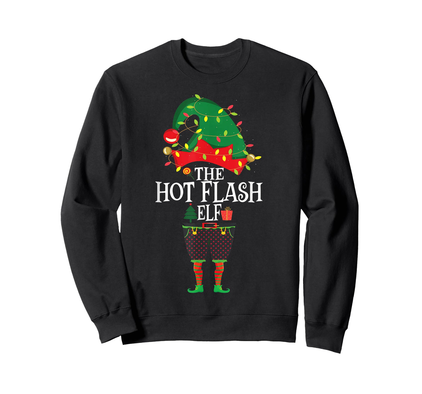 Christmas Family Matching Funny Menopause The Elf Hot Flash T-Shirt