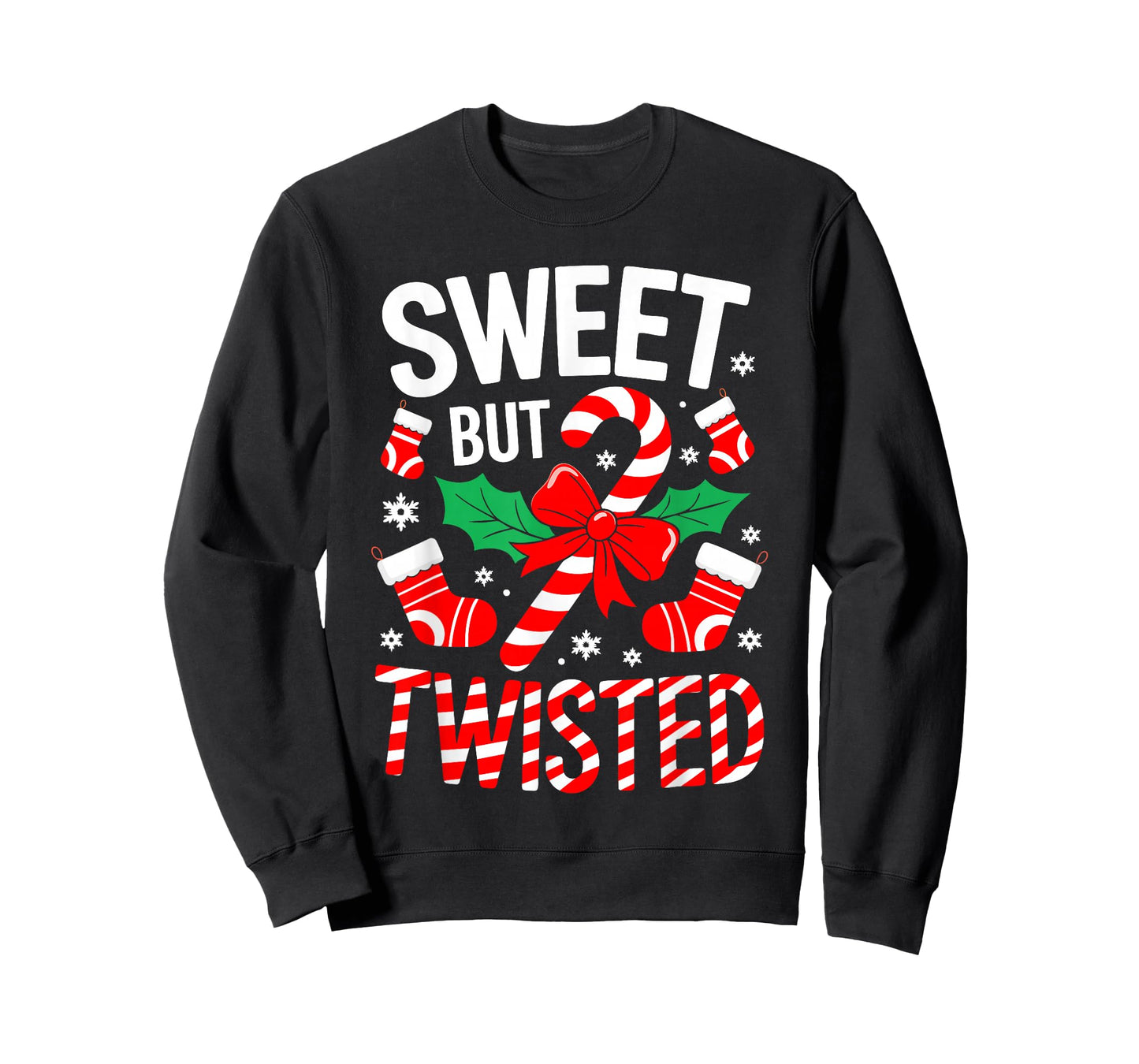 Sweet But Twisted Shirt Men Women Kids Christmas Candy Cane T-Shirt