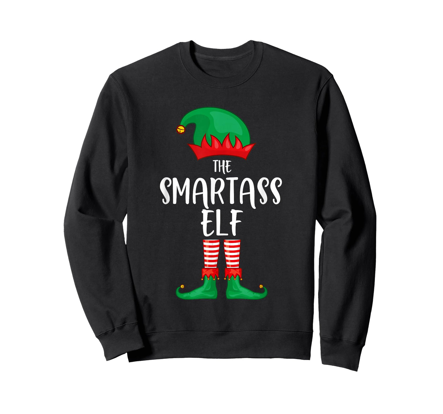 Smartass Elf Christmas Party Matching Family Group Pajama T-Shirt