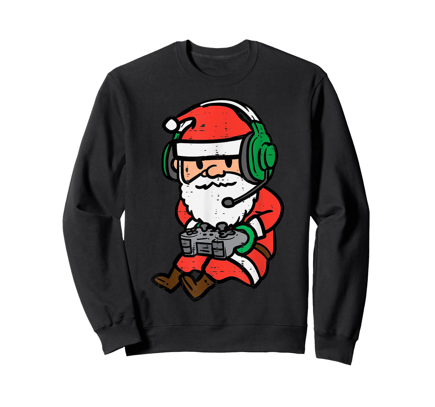 Christmas Gamer Santa Xmas Gaming Men Boys Kids Youth Teen T-Shirt