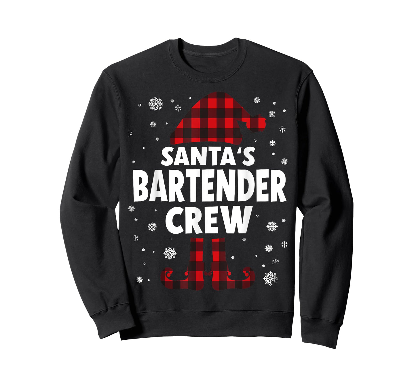 Santa's Bartender Crew Christmas T-Shirt
