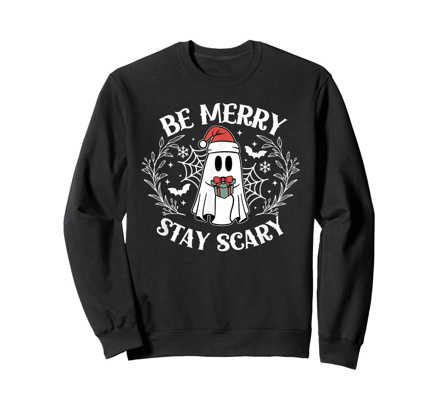 Be Merry Stay Scary, Spooky Christmas, Halloween Christmas T-Shirt