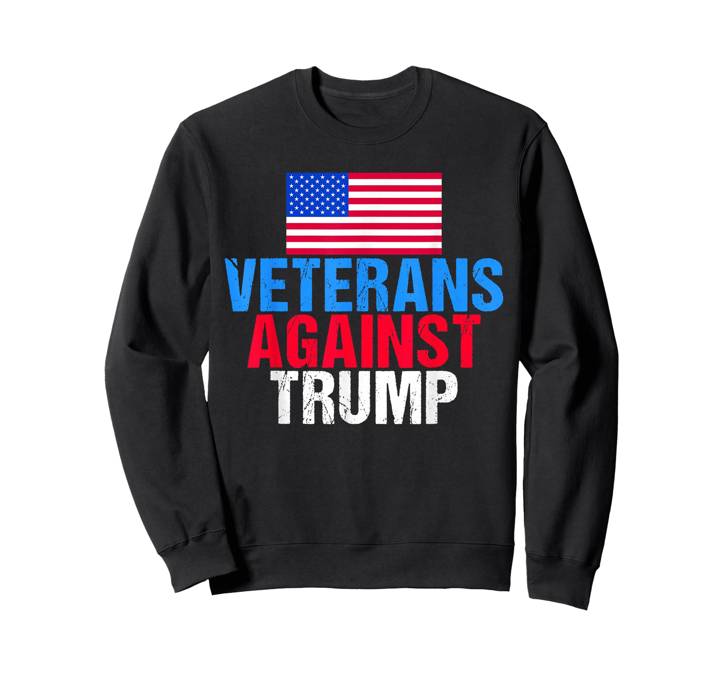 Veterans Against Trump American Flag Vintage Patriot Saying T-Shirt
