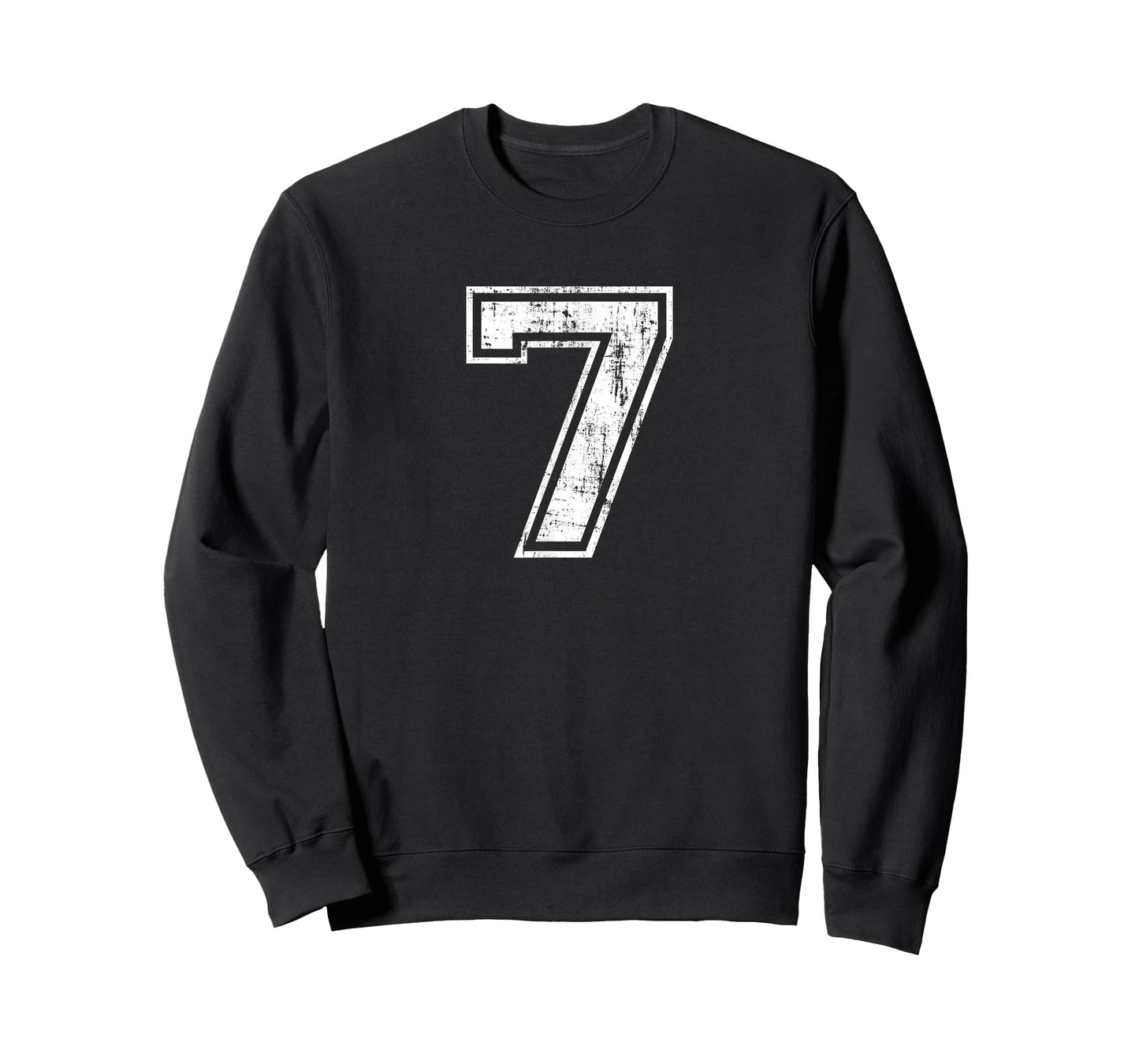Number 7 Distressed Vintage Seven Sports Training Practice T-Shirt