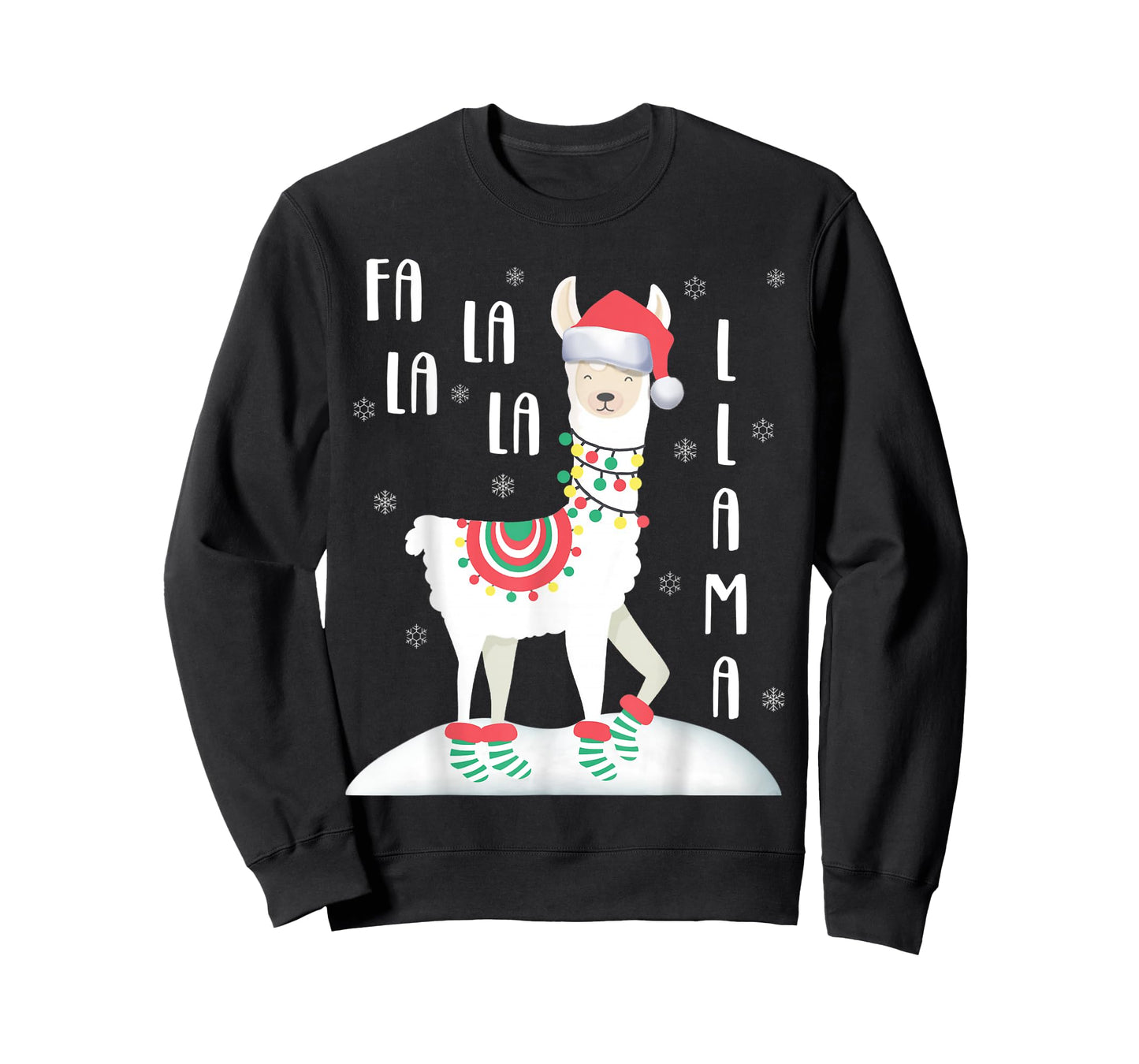FA LA LA LLAMA Santa Shirt Christmas Funny Gift Xmas T-Shirt