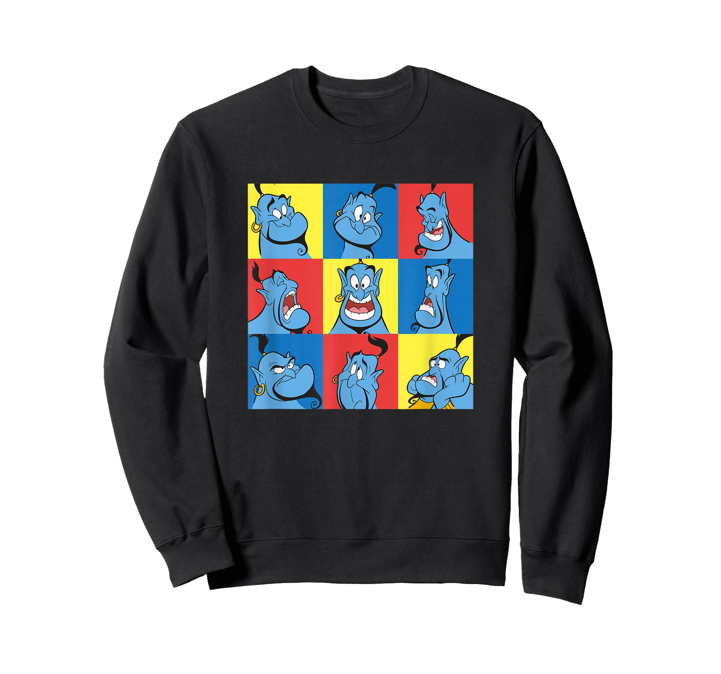 Disney Aladdin Genie Many Emotions Panel Big Chest Portrait T-Shirt