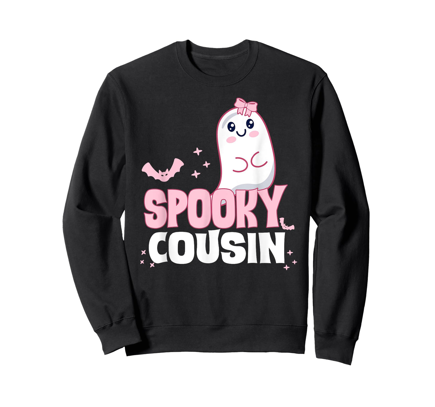 Spooky Cousin Family Cute Pink White Ghost Boo Halloween T-Shirt