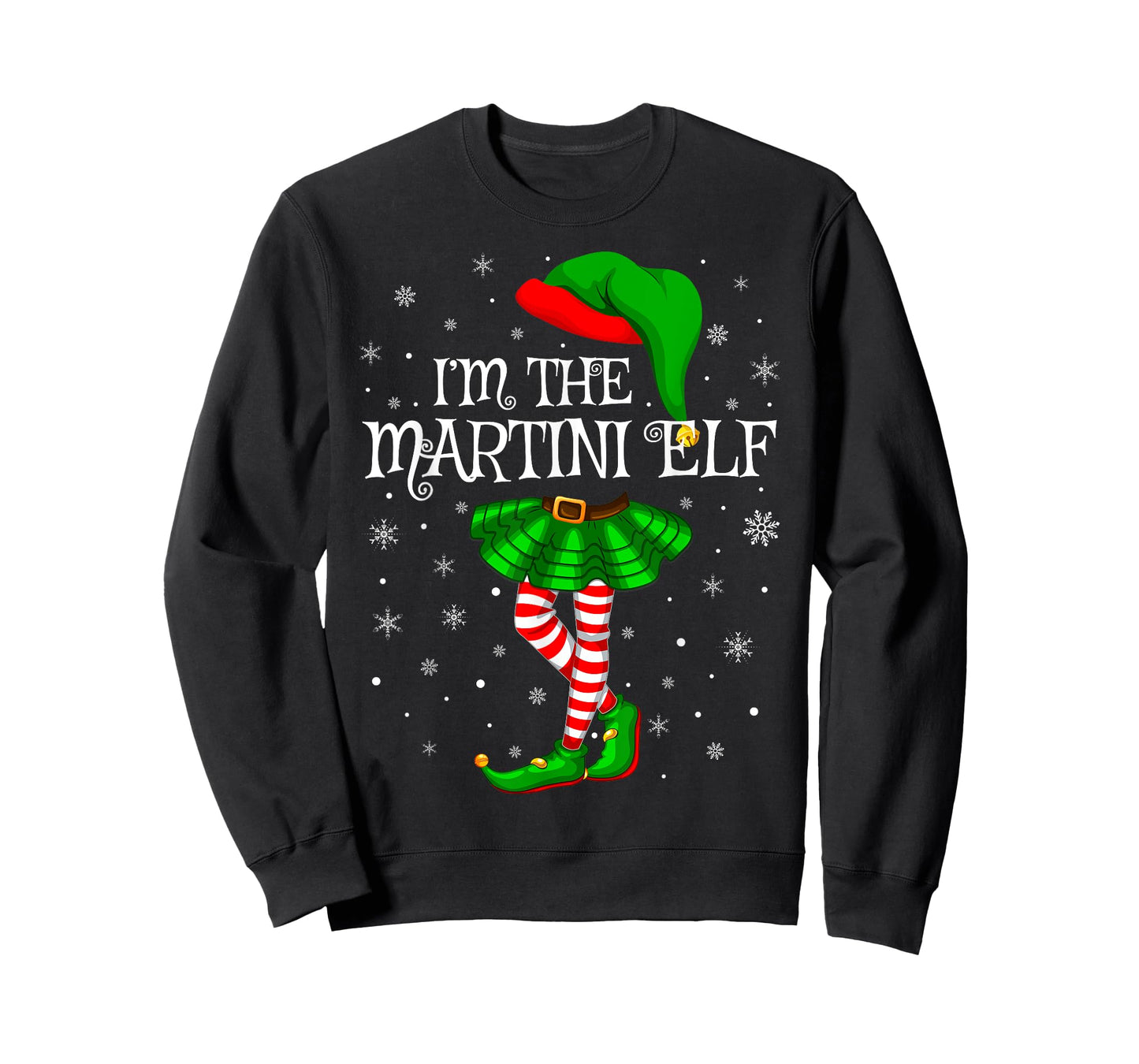 Matching Family Group I'm The Martini Elf Christmas T-Shirt