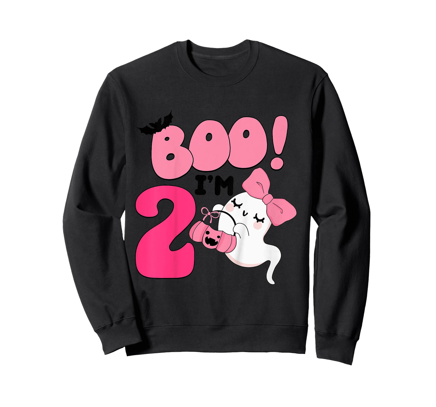 Kids Boo I'm Two Years Old 2nd Birthday Cute Ghost Halloween T-Shirt