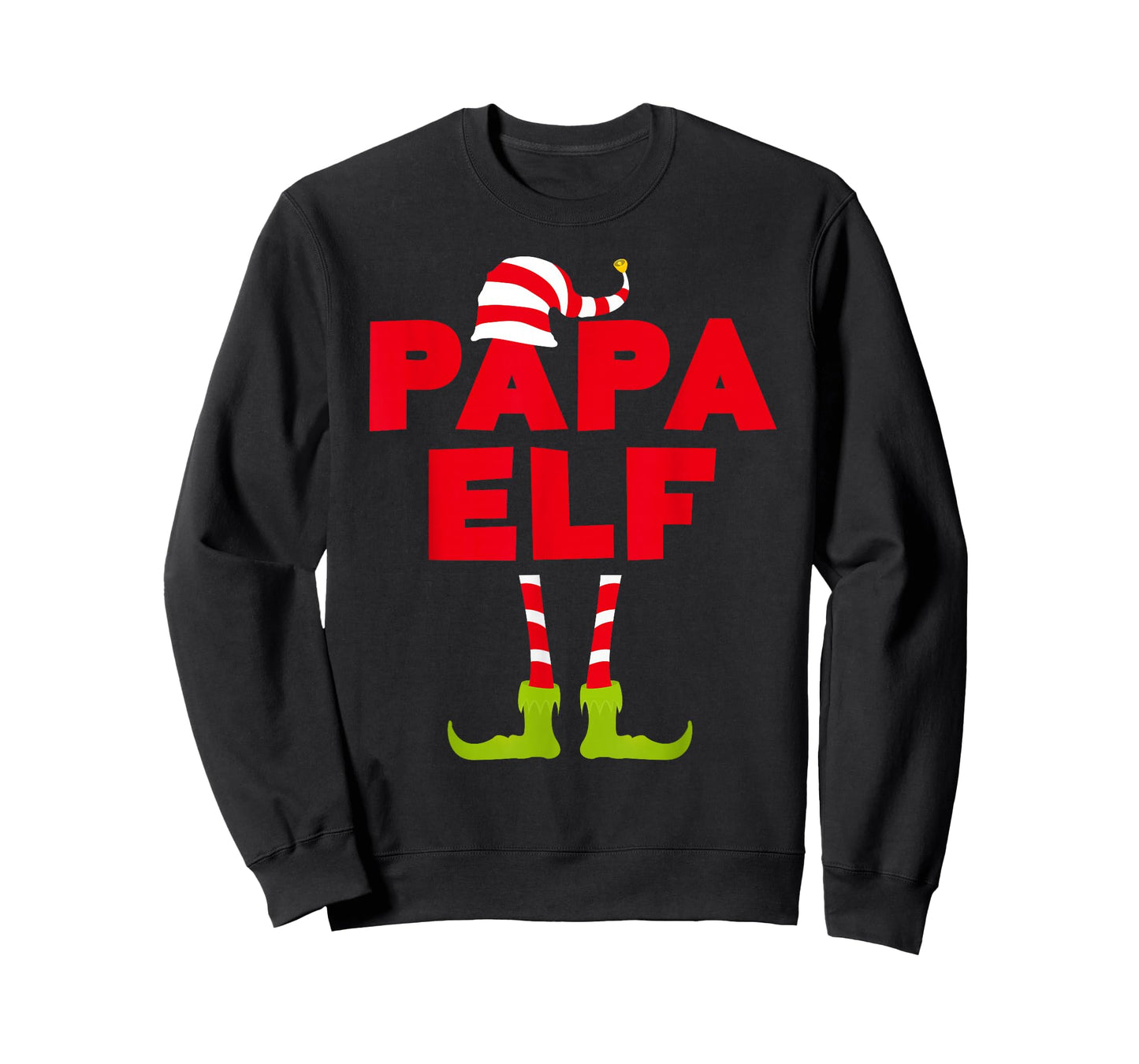 Papa Elf Shirt Men Matching Elf Papa Christmas Pajamas T-Shirt