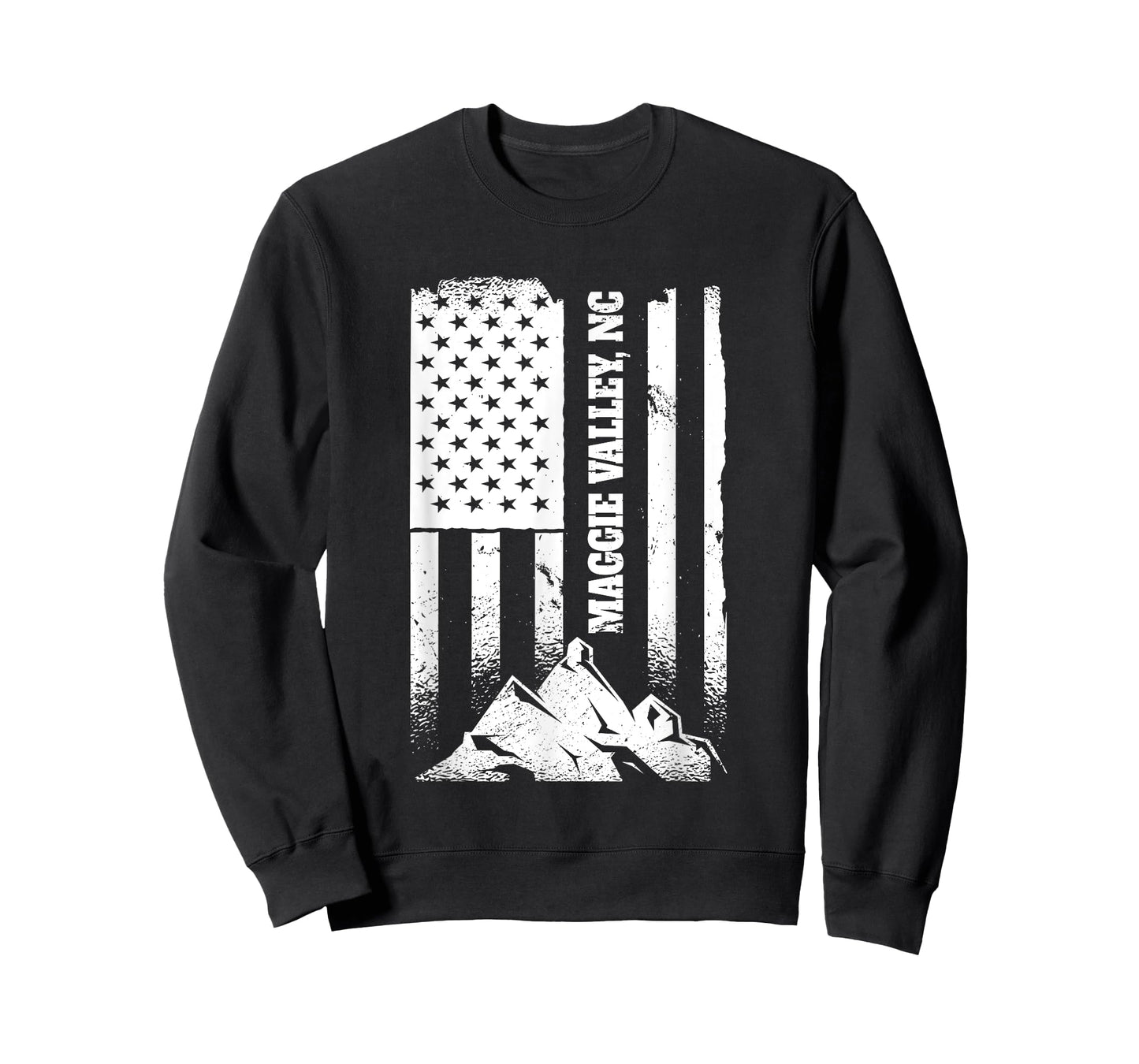 Maggie Valley NC North Carolina American Patriotic Hike Flag T-Shirt