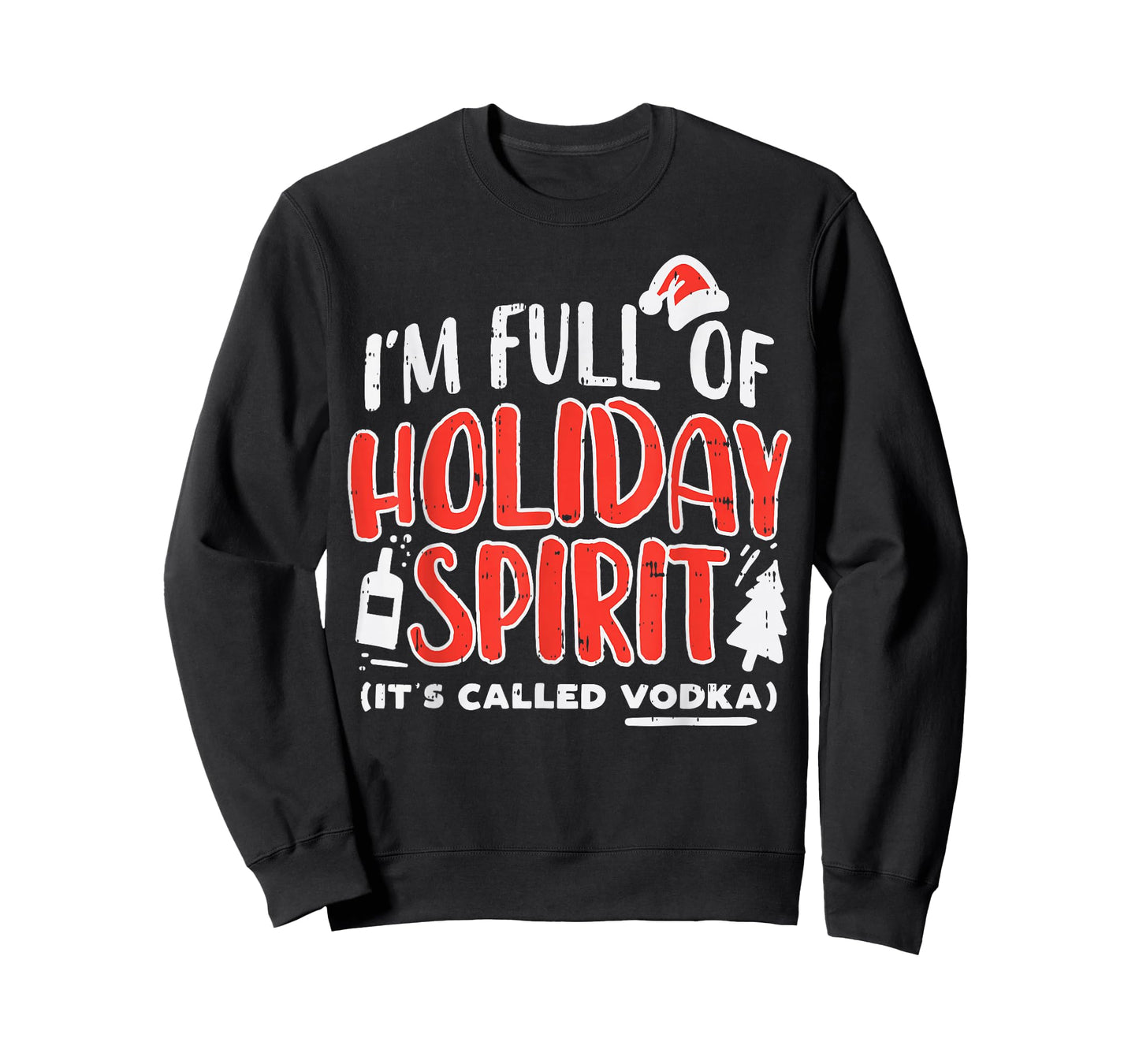 Holiday Spirit Vodka Funny Christmas Party Drinking PJ T-Shirt