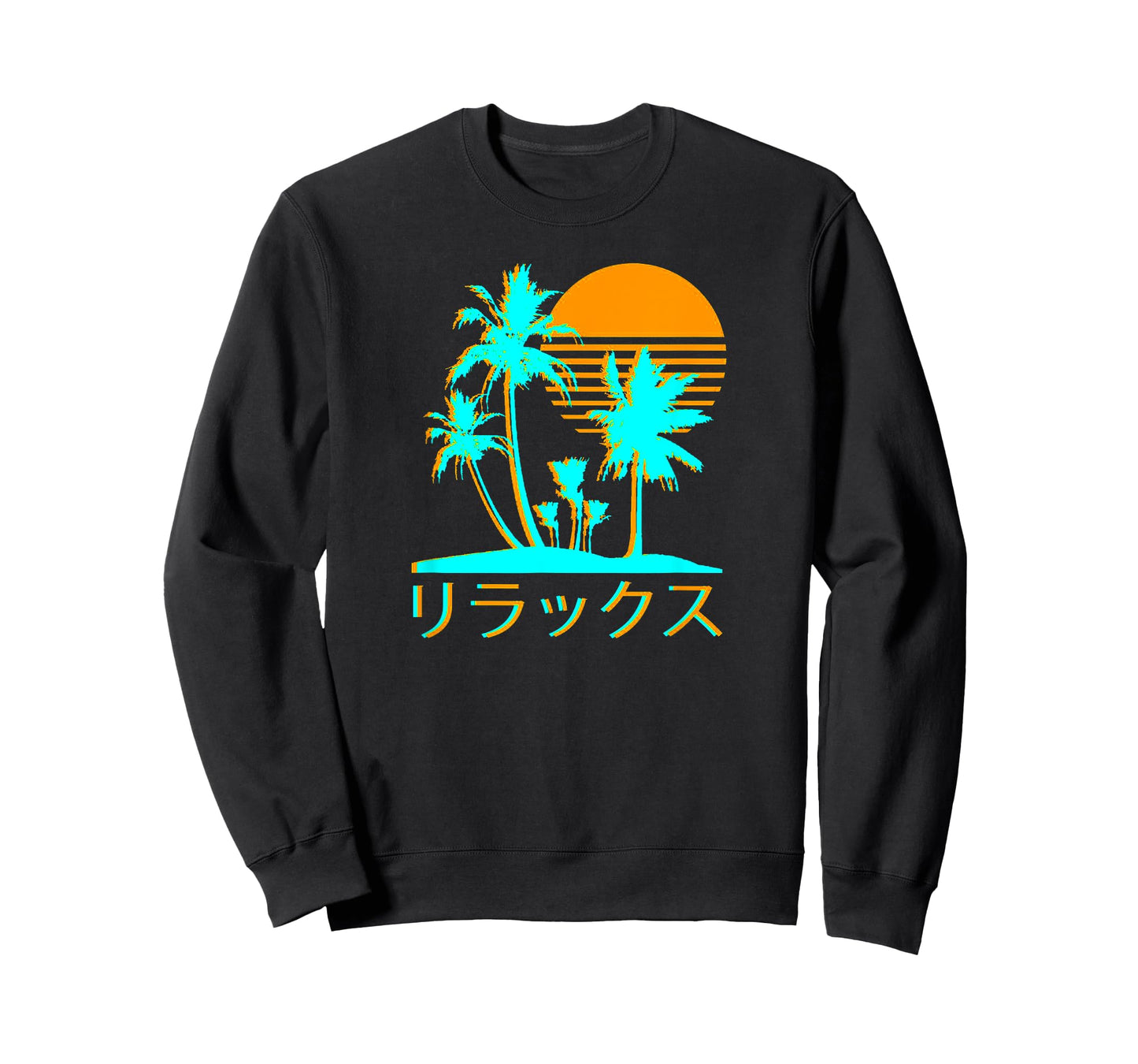 Japanese Relax Vaporwave Harajuku Graphic Design T-Shirt, Black, Small