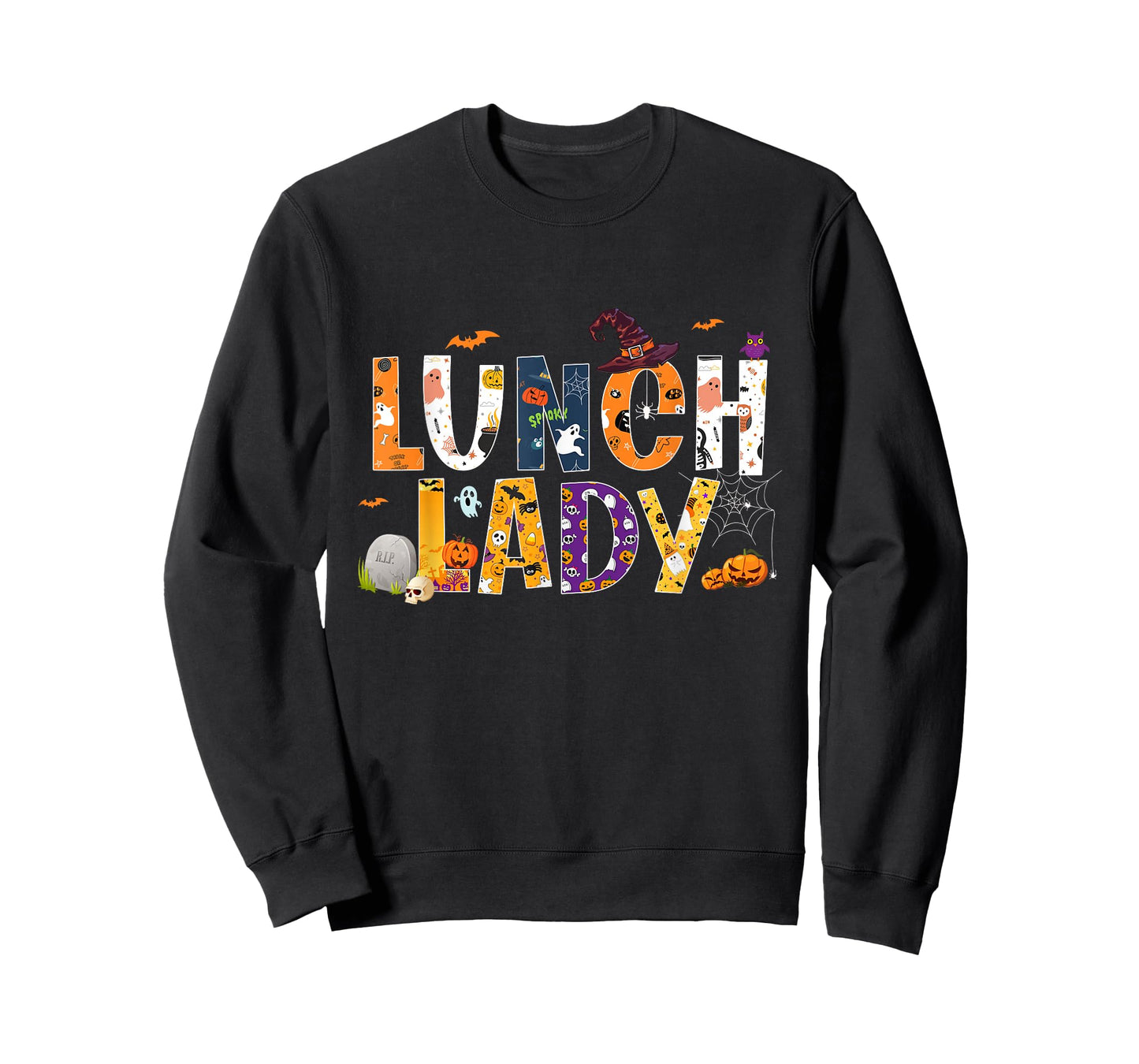 Halloween Lunch Lady Cafeteria Spooky Lunch Lady Halloween T-Shirt