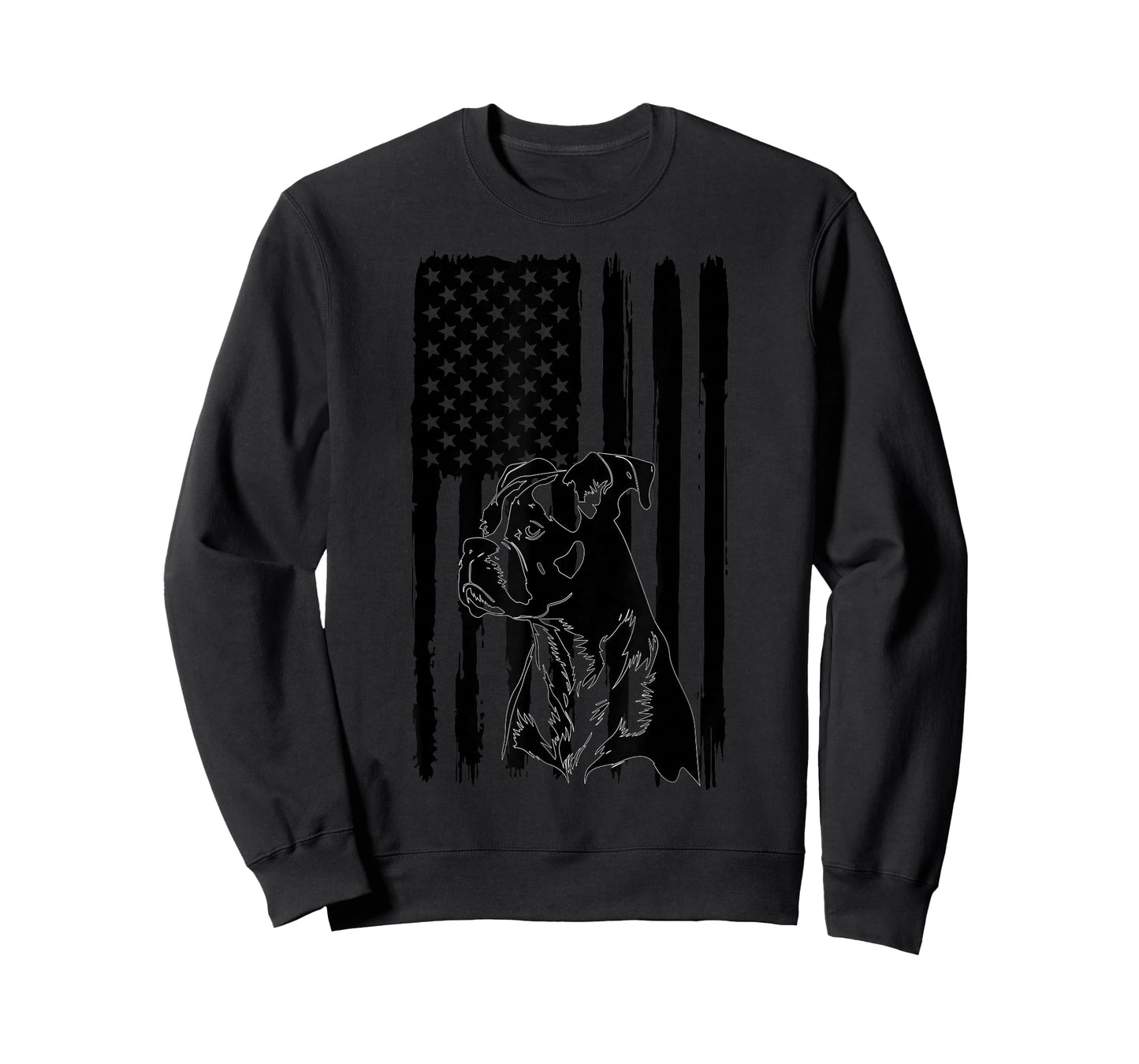 American Flag USA Patriot Boxer Dog dad T-Shirt
