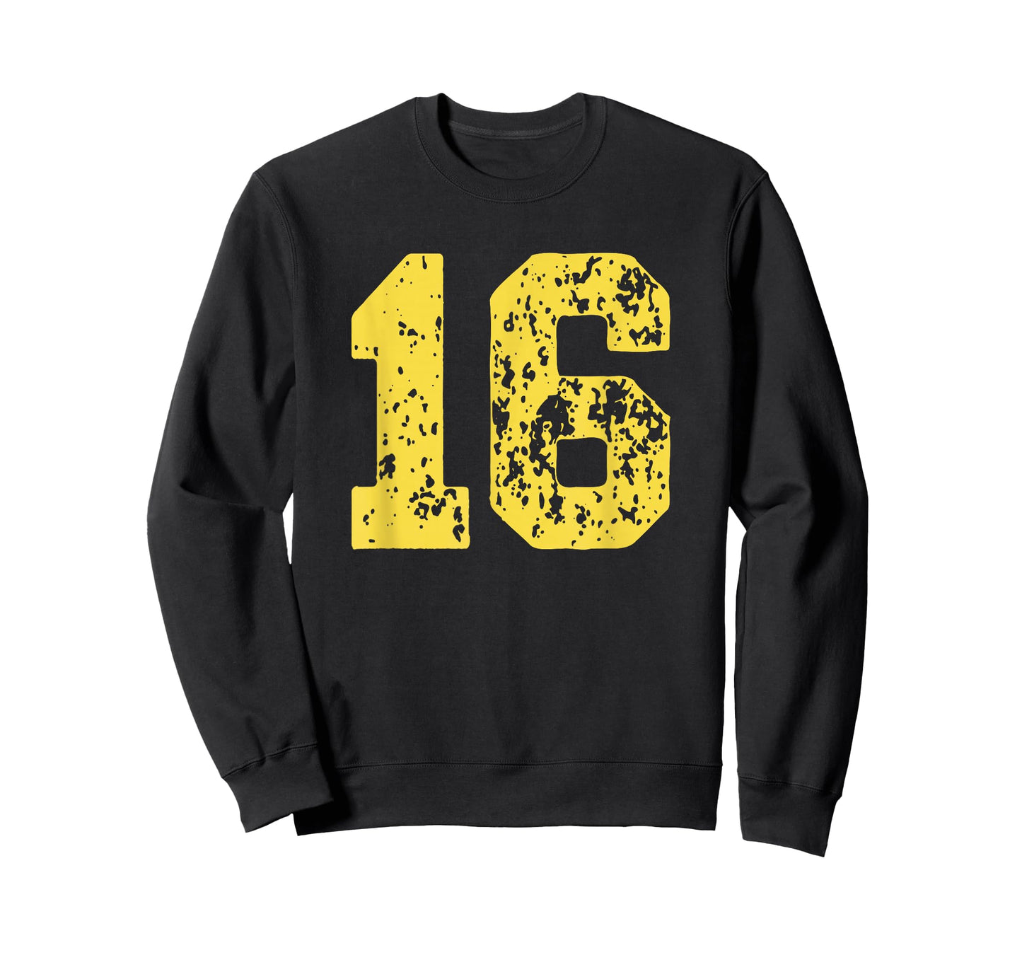 Number 16 Yellow Best Classic College Style Birthday T-Shirt