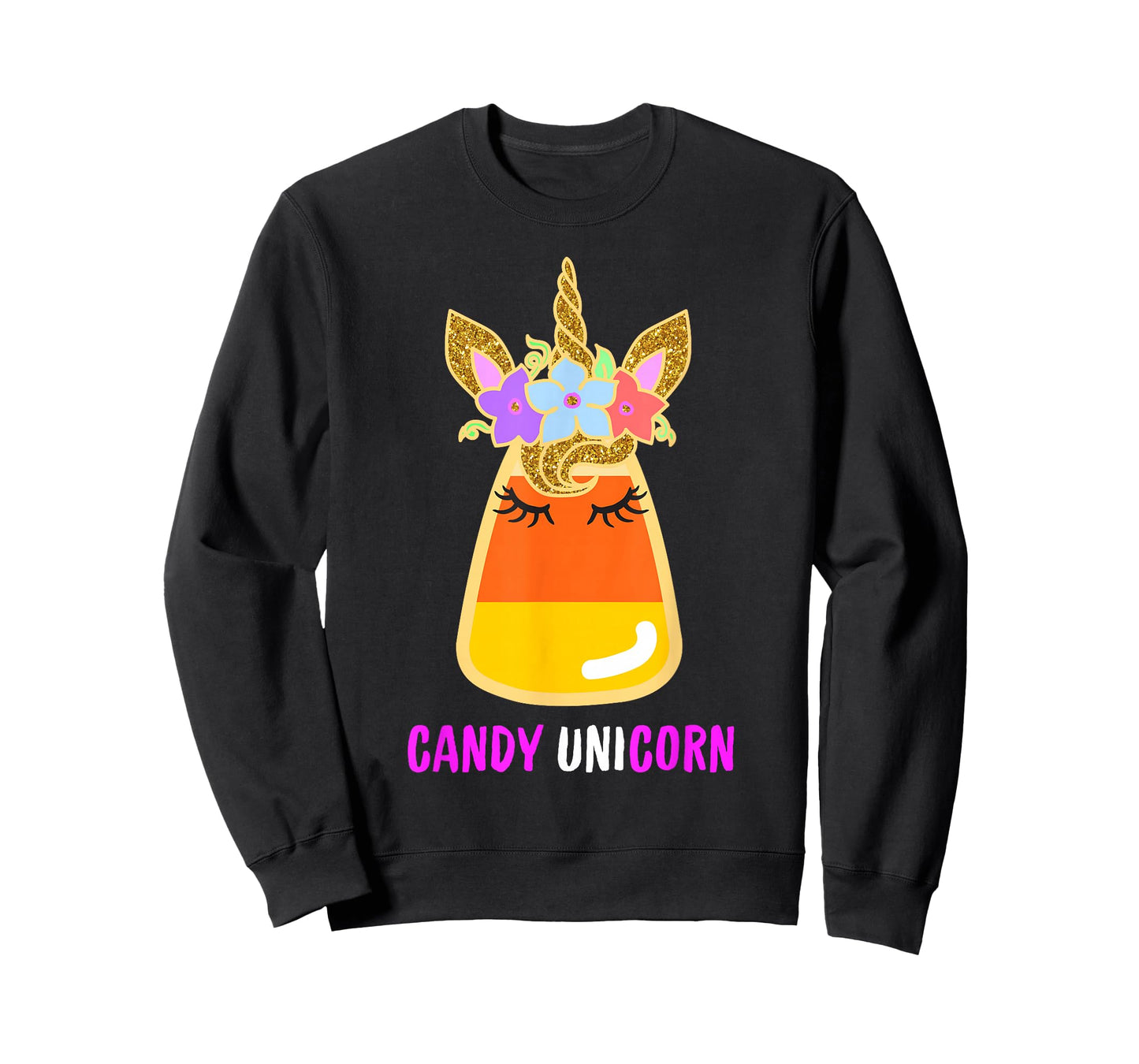 Candy Corn Unicorn Shirt, Halloween Unicorn for Girls T-Shirt