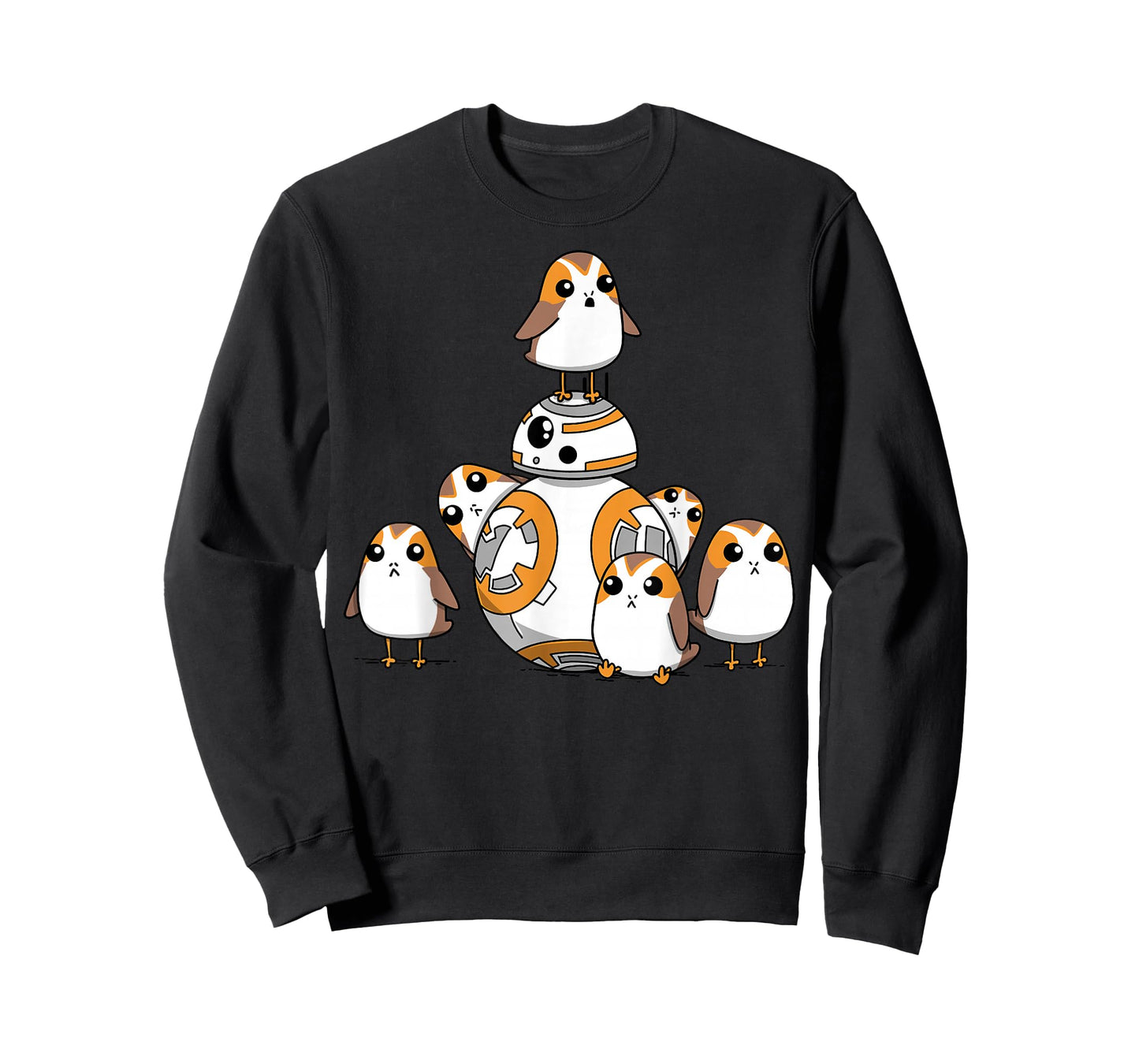 Star Wars Porgs Having Fun With BB-8 Portrait T-Shirt