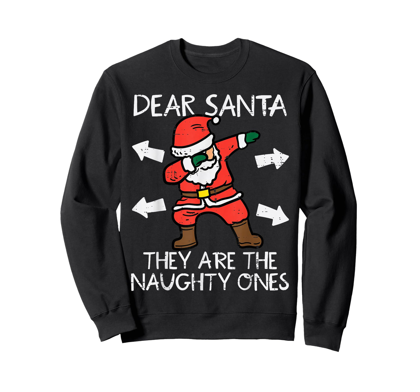 Christmas Dear Santa They Are Naughty Ones Xmas Dab Kids T-Shirt