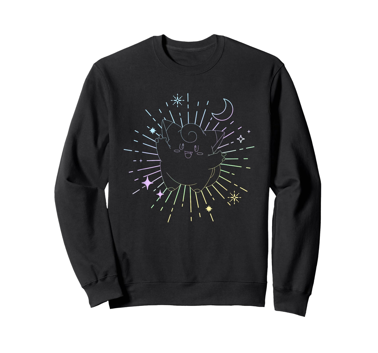 Pokémon Clefairy Metronome Outline Retro Stars T-Shirt