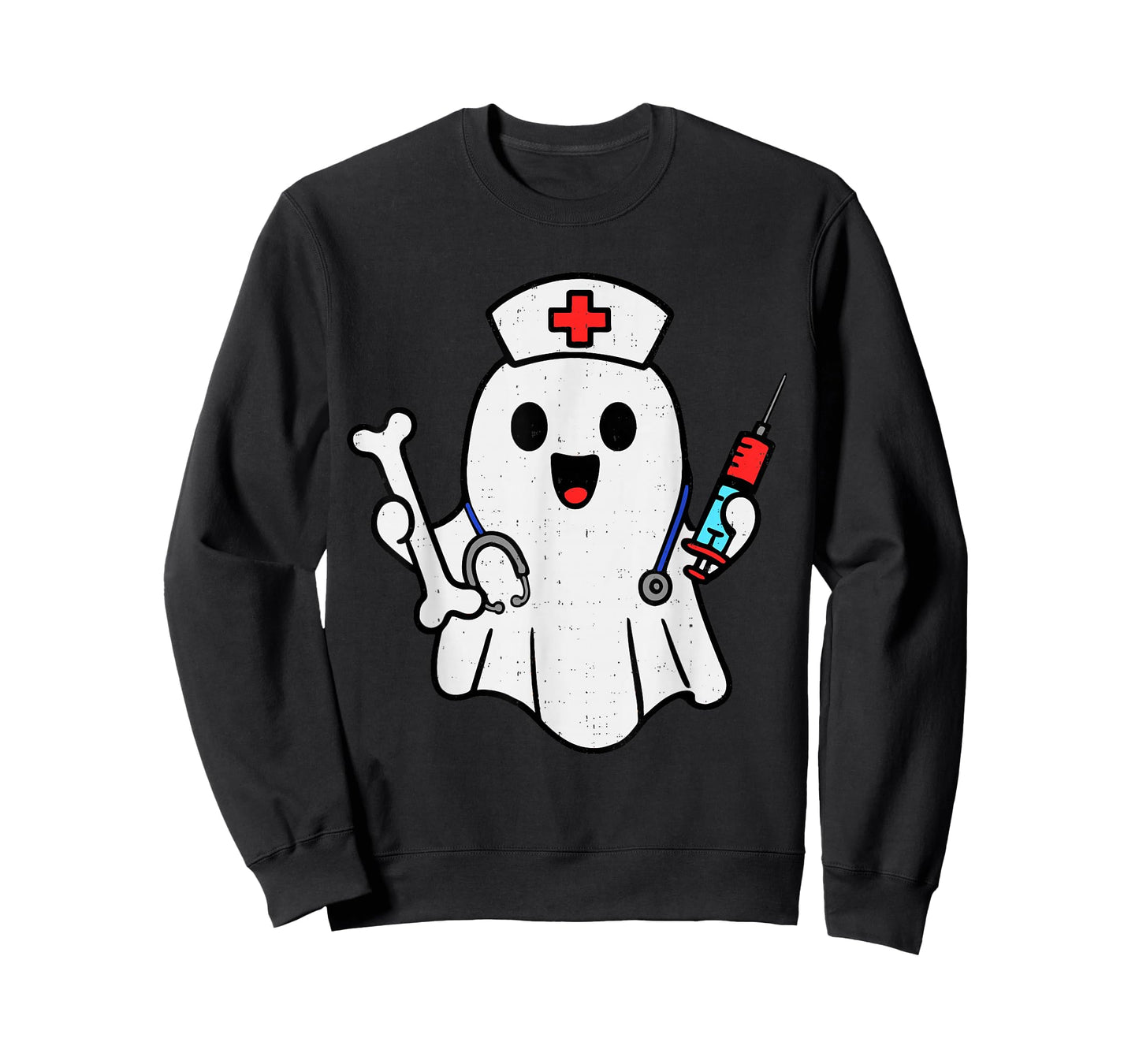 Nurse Ghost Humerus Scrub Top Halloween Healthcare RN LPN NP T-Shirt