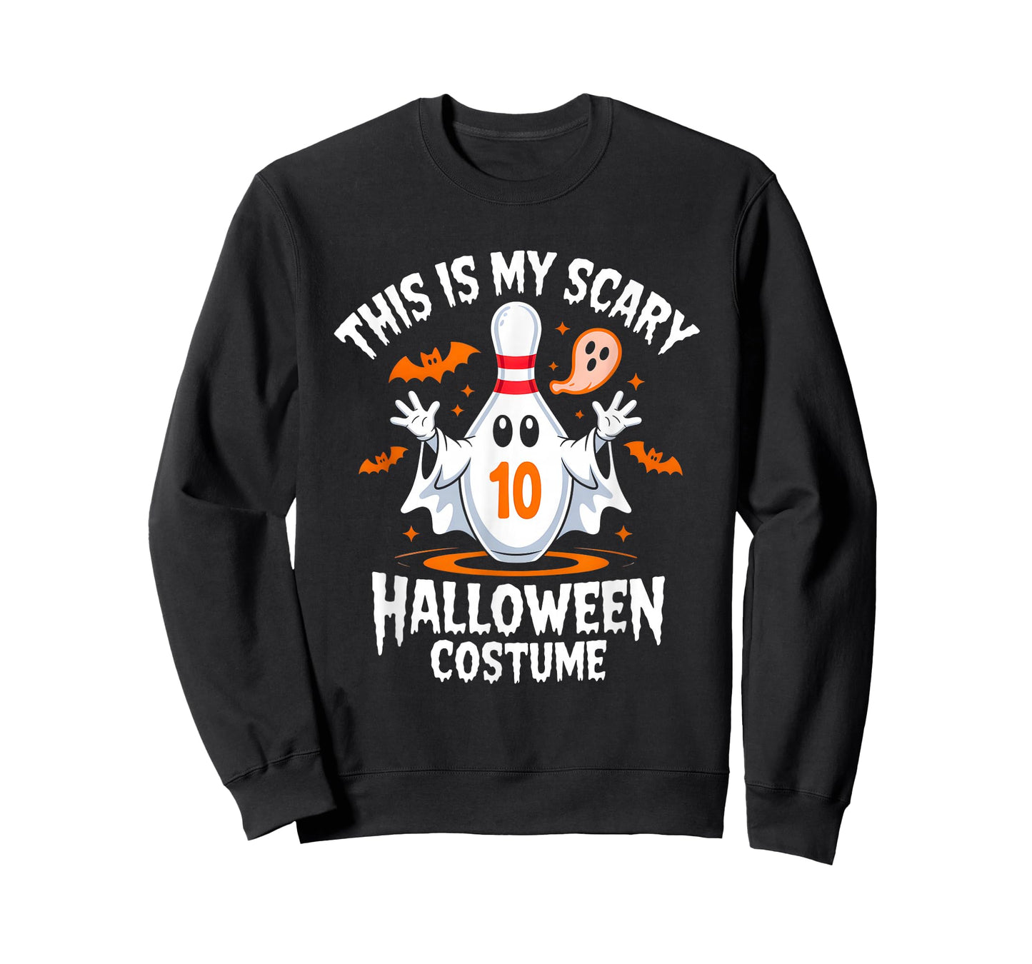 Funny Ghost Scary Bowling League Team Halloween Humor tee T-Shirt