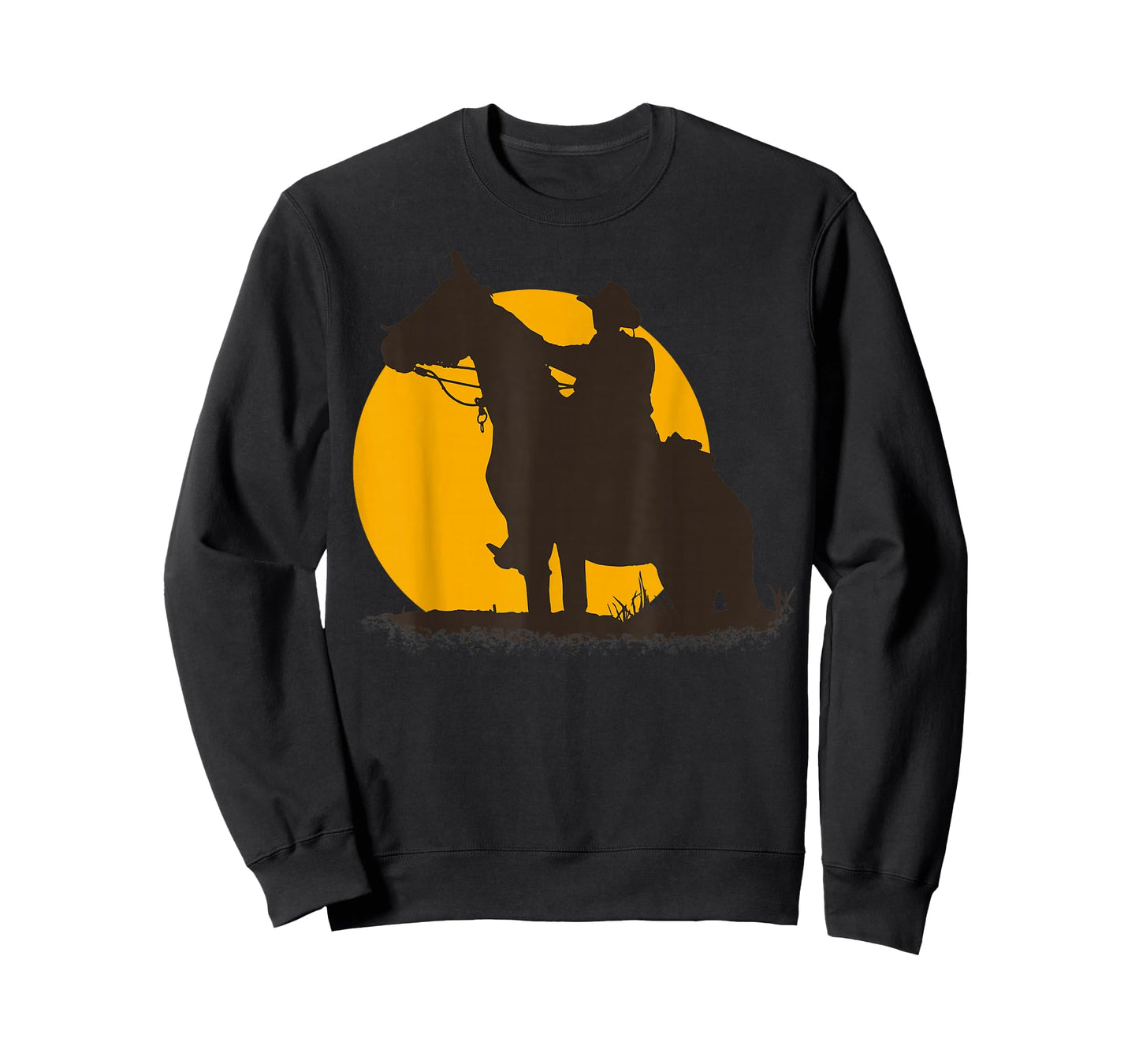 Lone Cowboy Rancher Ranger & Horse Western American Sunset T-Shirt