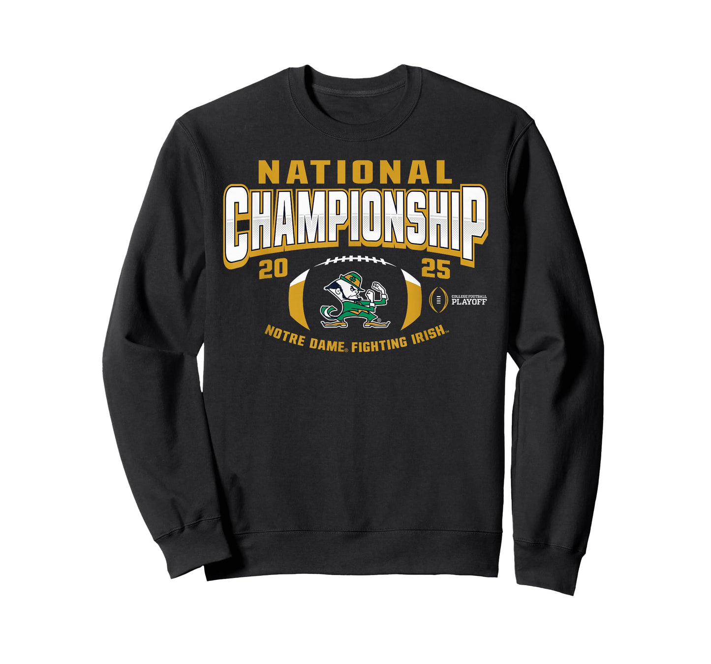 Elite Authentics Notre Dame Fighting Irish Unisex-Adult Black Cotton Short Sleeve Modern T-Shirt