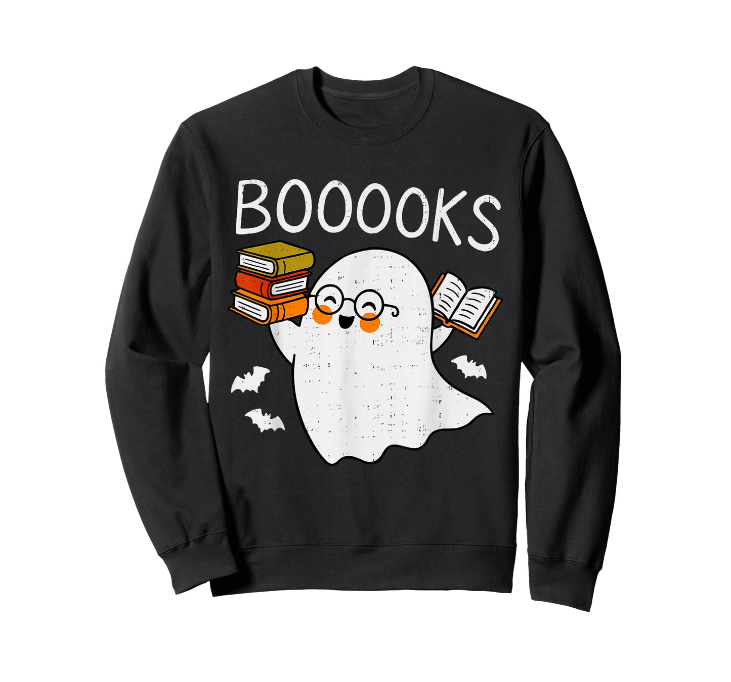 Booooks Ghost Reading Halloween Library Librarian Teacher T-Shirt