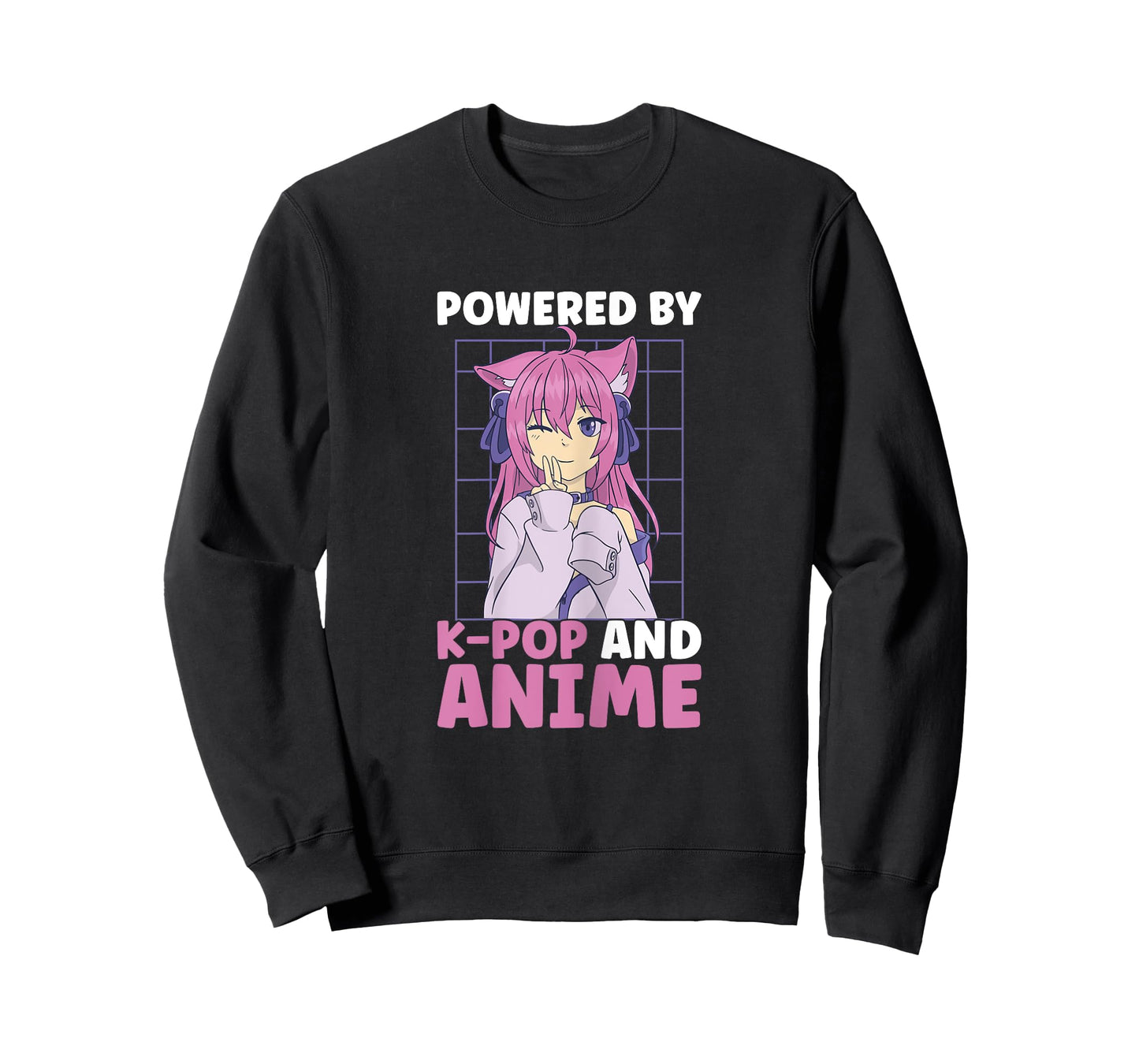 Powered By Anime And K-Pop Kdrama Kpop Teen Girl T-Shirt