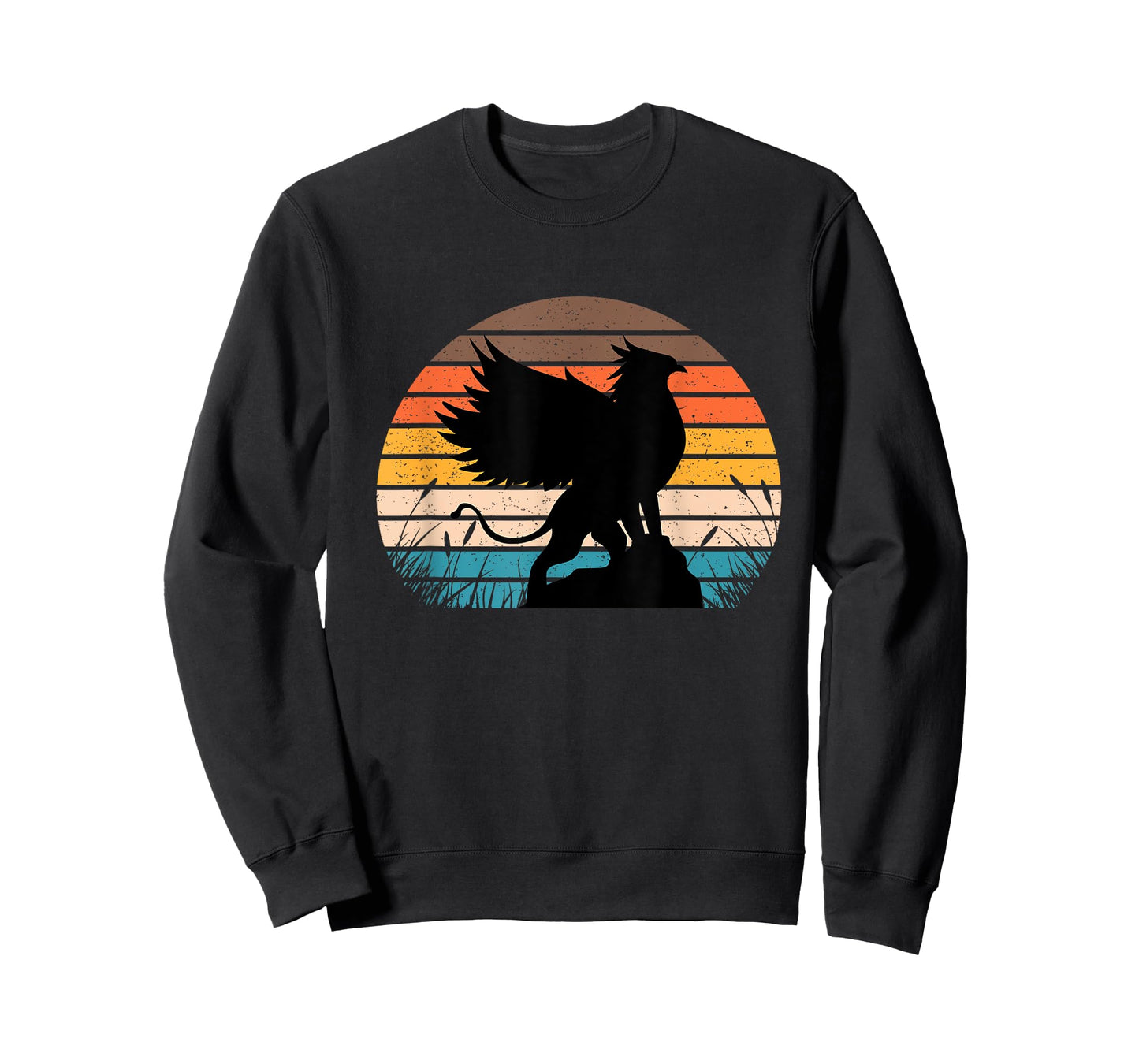 Griffin Retro Vintage Sunset Lion Eagle Mythical Creature T-Shirt