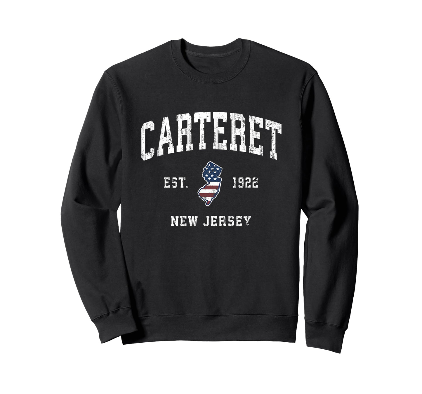 Carteret New Jersey NJ Vintage American Flag Sports Design T-Shirt