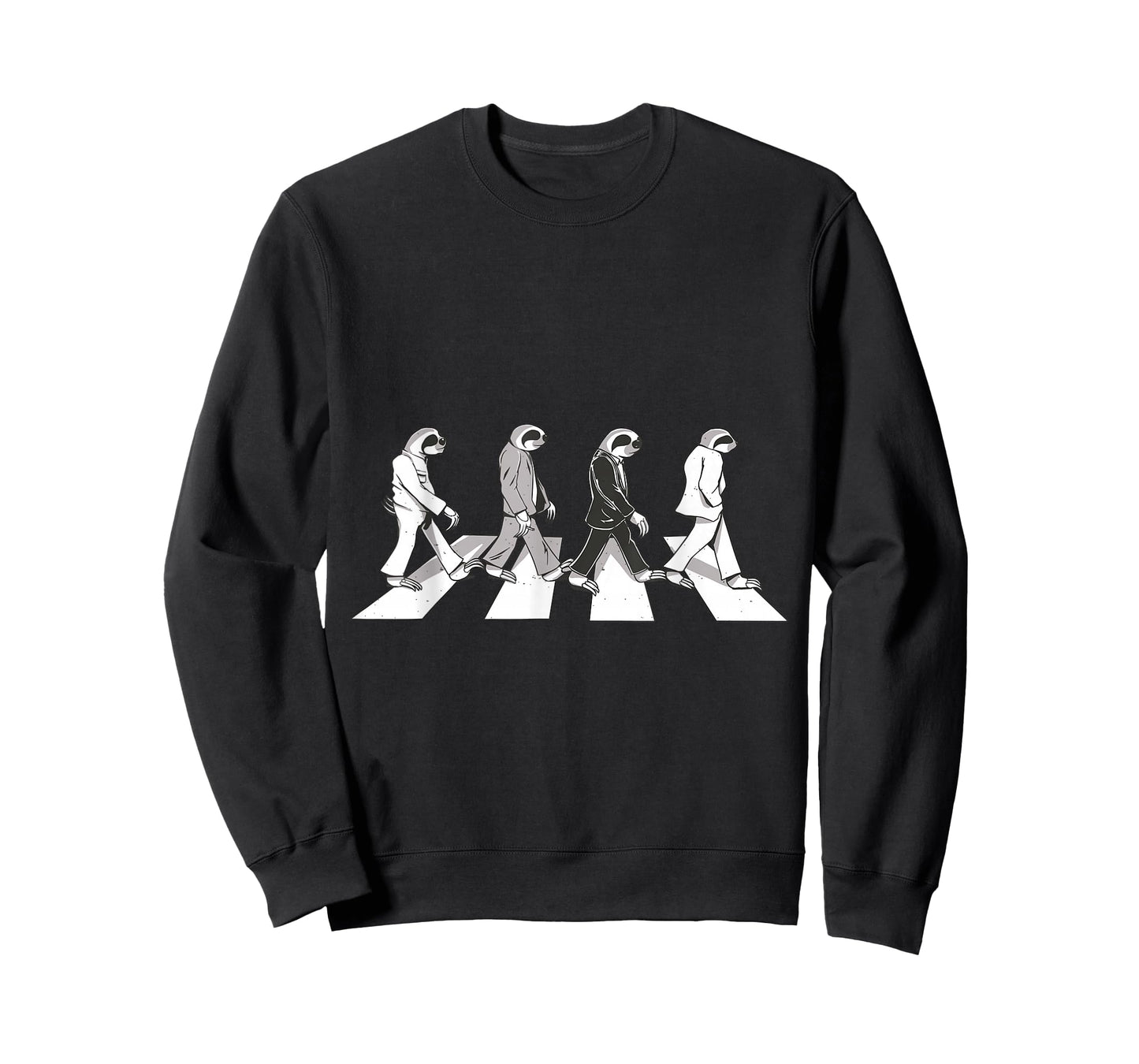 4 Sloths Walking Across A Crosswalk Over The Abbey Road T-Shirt