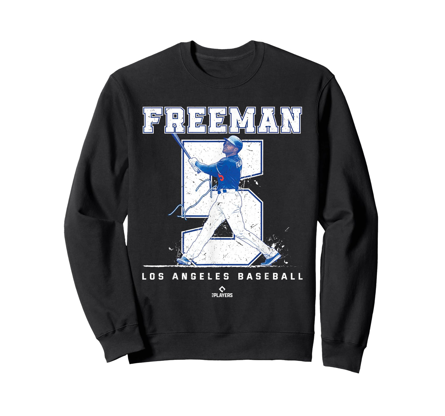 Number and Portrait Freddie Freeman Los Angeles MLBPA T-Shirt