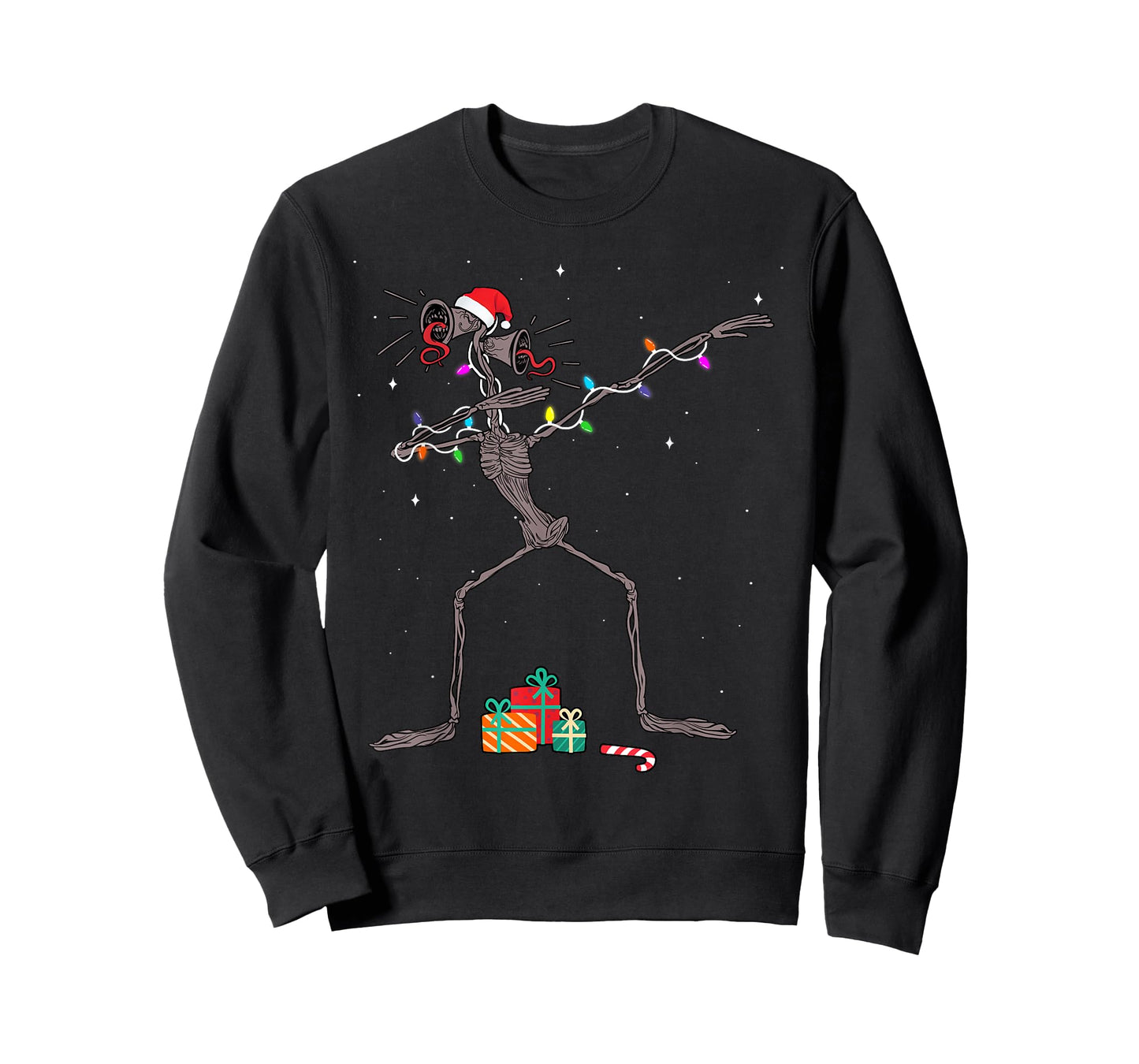Funny dabbing Siren Head christmas lights kids meme T-Shirt