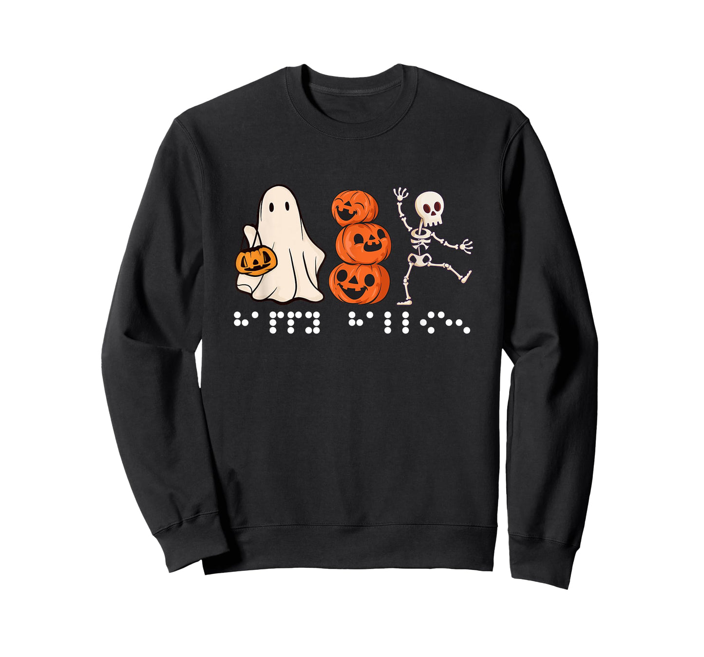 Simulated Braille Halloween Items for Men Women Kids Ghost T-Shirt